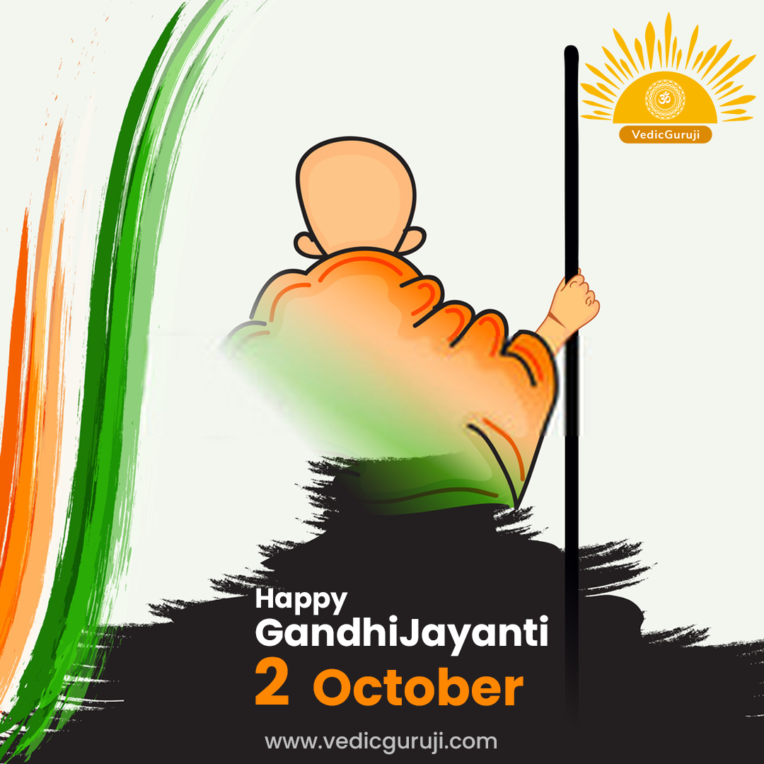 Vedic Guruji pays homage to the Father of the Nation. His ideas are ideals are the need of hour acro